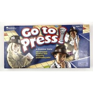 Learning Resources GO TO PRESS Grammar Game *Never Played Quality* Homeschool